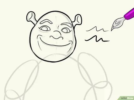 How to Draw Shrek Drawings, Face outline, Shrek
