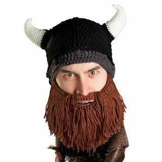Barbarian Looter Knitted beard, Beard hat, Beard head
