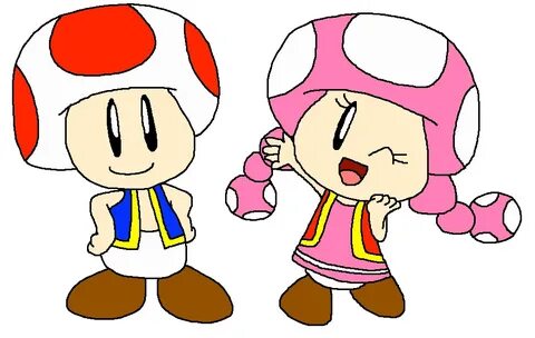 Toad and Toadette (My Style) by PokeGirlRULES on DeviantArt