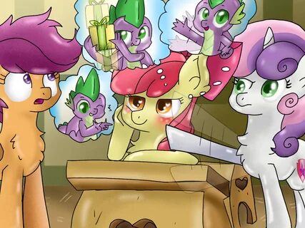 #1810060 - safe, artist:bigsmile, apple bloom, scootaloo, sp