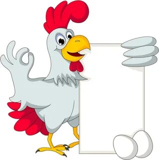 28 - Chicken Holding Sign - (1023x1024) Png Clipart Download