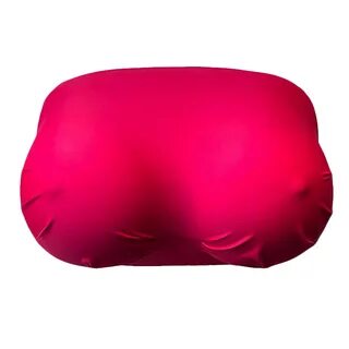 Creative Breast Shape Pillow Soft Memory Foam Sleep Pillow with Red Matte S...