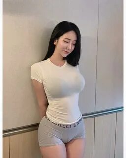 Busty in tight shirt and shorts - JuicyElf