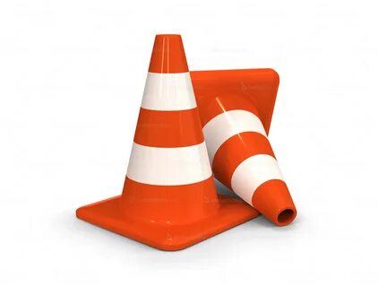 Traffic cones isolated - Backgroundsy