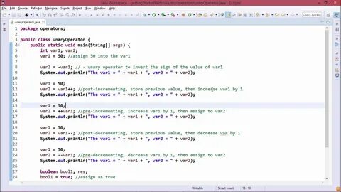 Java Essentials - Unary operators in java - YouTube