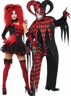 Red Jester Couples Costumes- Party City Couple halloween cos