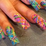multi color nail designs - Wonvo