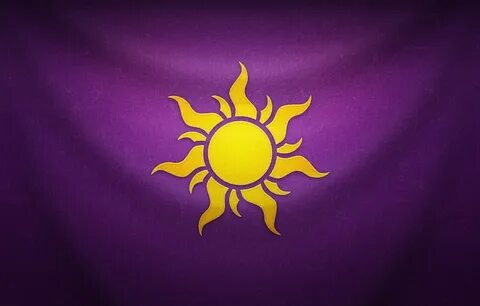 Обои фиолетовый, солнце, фон, флаг, Рапунцель, эмблема, Tang