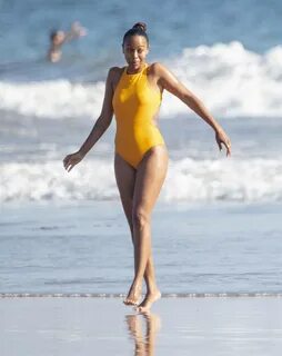 Zoe Saldana - In bikini on the beach in Malibu -26 GotCeleb