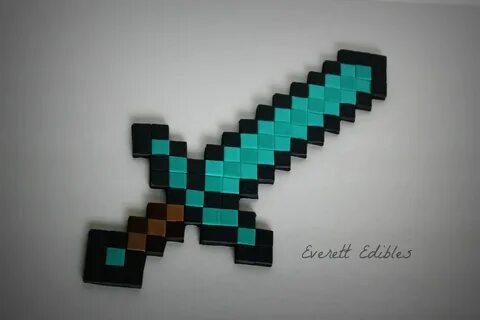 Minecraft Diamond Sword Cake topper 6-2015 Created by Ever. 