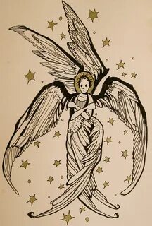 Seraphim Drawing by Jackie Rock Fine Art America