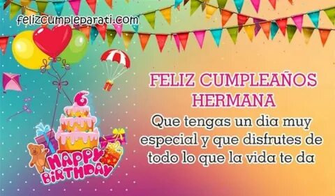 Hermana Bella Feliz Cumpleaños - FRASES