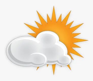 Sun And Clouds Clipart 11, Buy Clip Art - Slightly Cloudy, H