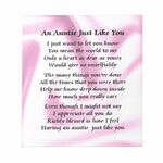 Auntie Poem Pink Silk Notepad Zazzle.com Birthday wishes for