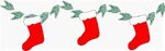 Christmas Stockings Border Clip Art