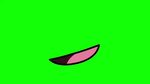 Gacha Mouth Green Screen Animation #1 Free to use! (Evil Smi