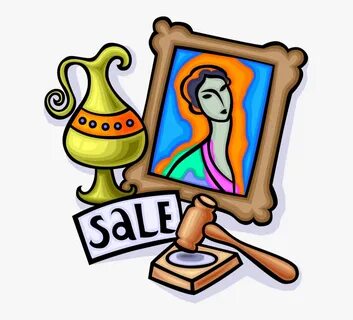Vector Illustration Of Fine Art Auction Sale To Highest - Au