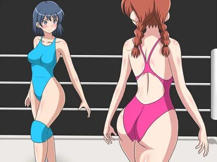 Anime Feet: Wrestling: Pink vs Blue Redux: Yui vs Nao