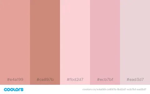 Millennial pink hex codes Trending decor, Color palette pink