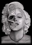 Marilyn Monroe Sugar Skull by xARCWELDERx on deviantART Suga
