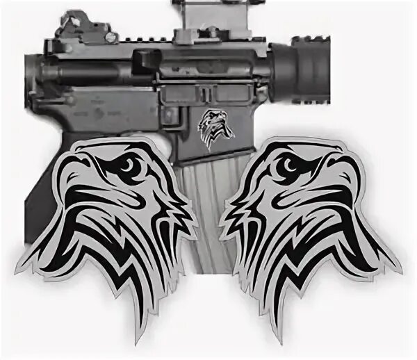 2x Mag Black Ops Magazine Stickers AR15 Lower Tribal BALD EA