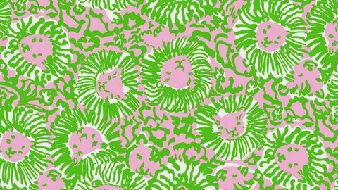 Pink Green Lines Tiger Animation Face HD Preppy Wallpaper/a 