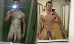 4 muscle buddies who love to take nude selfies in the locker