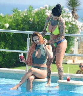 Jemma Lucy and ZaraLena Jackson: Bikini Poolside in Portugal