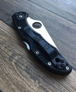 Spyderco Delica 4 BLACK Titanium Pocket Clip Винты Etsy