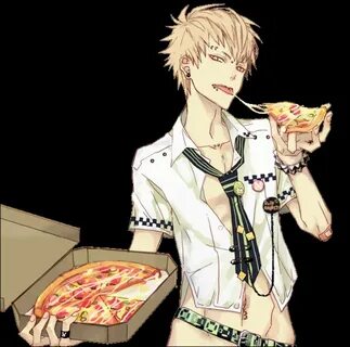 Noiz eating pizza - DRAMAtical Murder fanart on yaoi-online.
