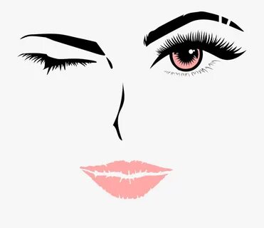 Clipart Eyelash And Lips , Transparent Cartoon, Free Clipart