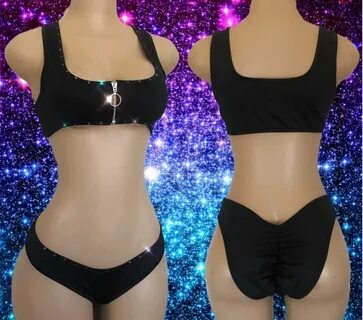 Underboob Exotic Dancewear Set Stripper Outfit Lingerie Set 