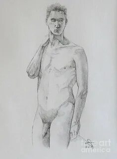 Nude Male Model Drawing by Jason Morningstar Fine Art Americ