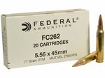 Federal Ammo 5.56x45mm NATO 77 Grain Open Tip Match Box of 2