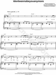 Print and download idontwannabeyouanymore sheet music by Bil