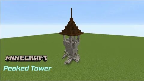 How to build a peaked tower in minecraft : Build School Roof