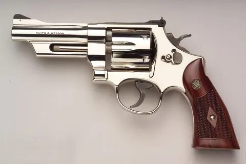 Обои револьвер, хром, smith, wesson, m27, weapon, gun, pisto