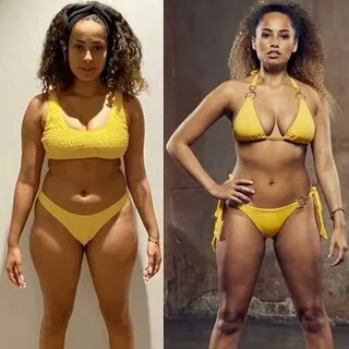 Love Island star Amber Gill displays her curves in a tiny a 