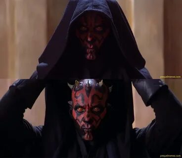 Darth Maul gives his son a shoulder ride while viewing the N