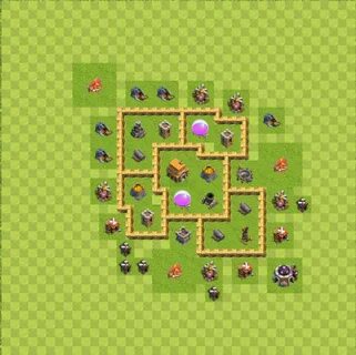 Base Layout Town Hall Level 5 Tipe Defense TALEH.CO