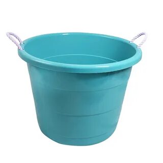 Your Zone 17 Gallon Tub with Lilac Bud Rope Handles, Turquoi