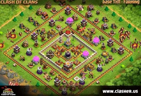 Town Hall 11 - FARMING Base Map #15 - Clash of Clans Clasher