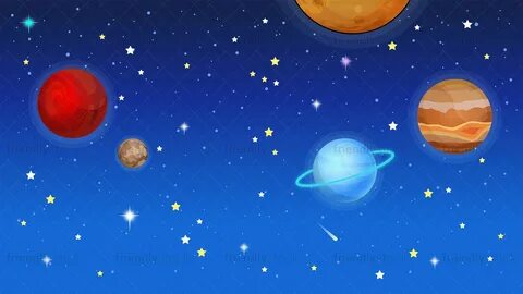 Outer Space Background Cartoon Clipart Vector - FriendlyStoc