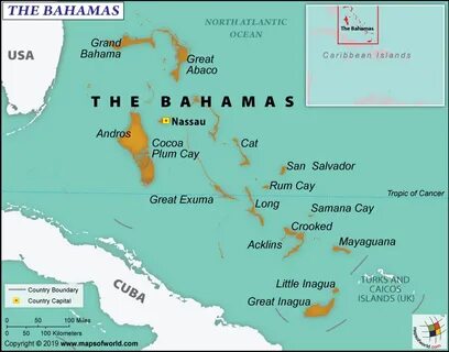 Map of The Bahamas - Answers