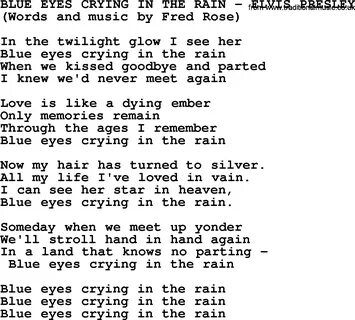 Get 44+ Song Lyrics Blue Eyes Crying In The Rain Willie Nels