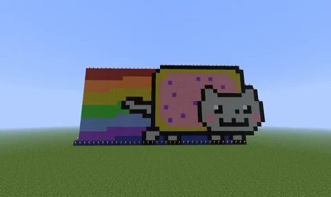 Nyan Cat Pixel Art Minecraft Tutorial - Nyan cat japan tutor