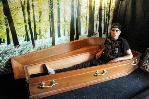 British vampire who drinks blood and sleeps in coffin says h