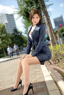 Japanese girl in office