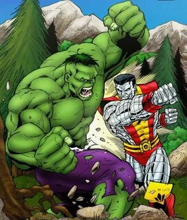 #Hulk #Fan #Art. (Hulk vs Colossus) By: Statman71. (THE * 5 