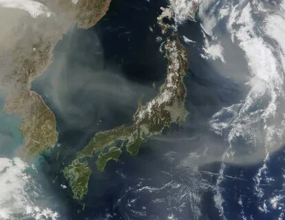 NASA Visible Earth: Dust over Japan.